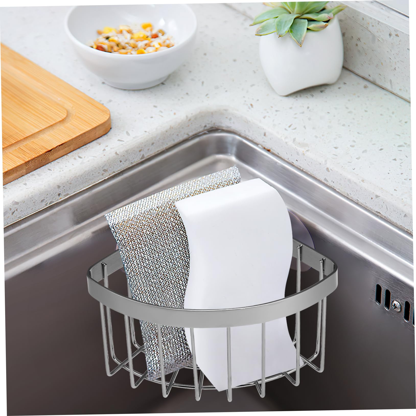 ULTECHNOVO 5 Pezzi Porta Spugne per Piatti Tazza Porta Spugne Organizzatore per Lavello da Cucina