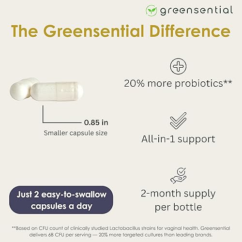 Miniatura 3 de Probióticos vaginales y prebióticos con arándano y vitamina C para mujeres - Suministro de 2 meses - 20% más profesionales y prebióticos - Apoya el