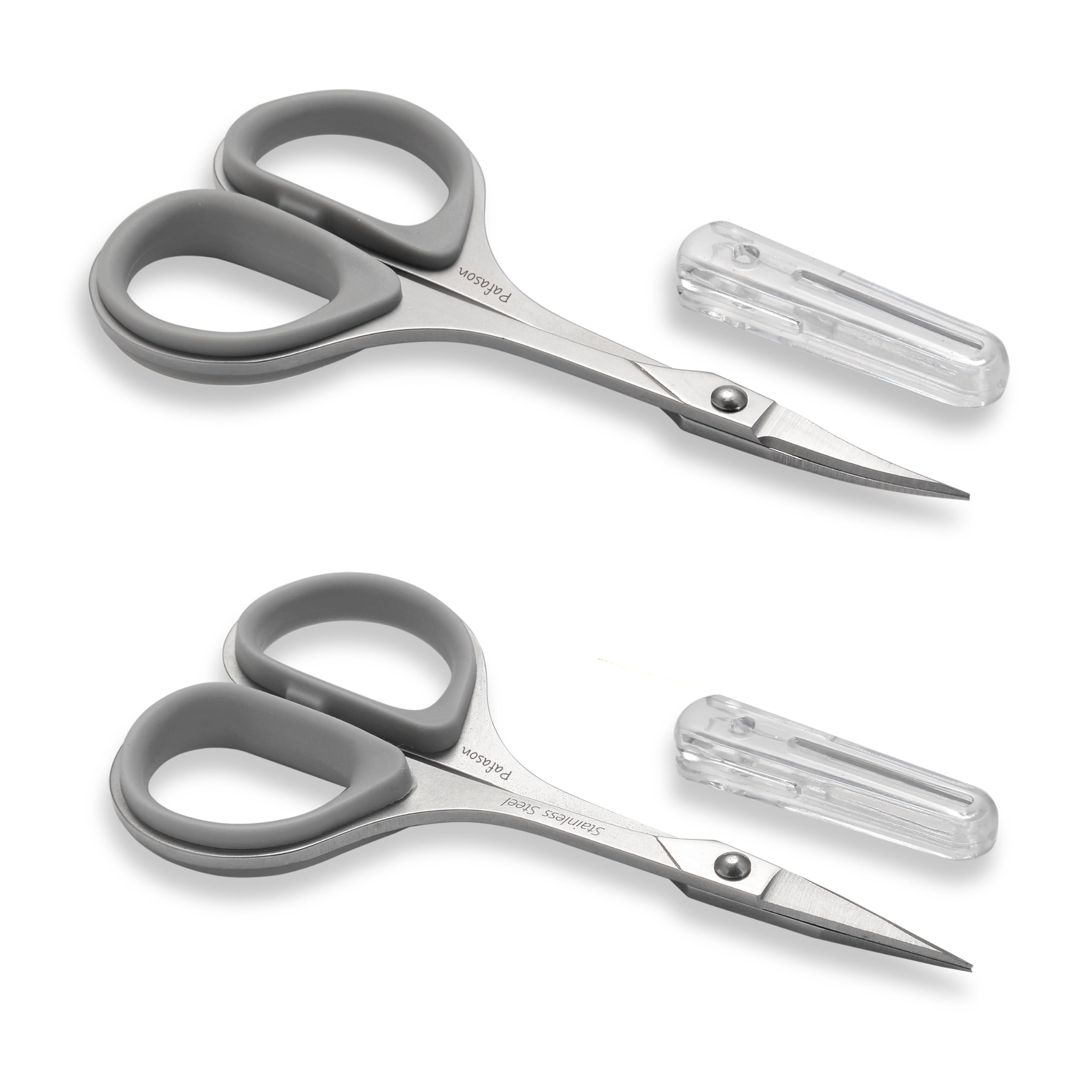 PAFASON Alta Precisión Ceja Para Tijeras Set, Belleza Maquillaje Cosmético Herramienta, Curvado, Recto Punta, Acero Inoxidable, Seguridad Estuche Recorte Pestañas Extensiones