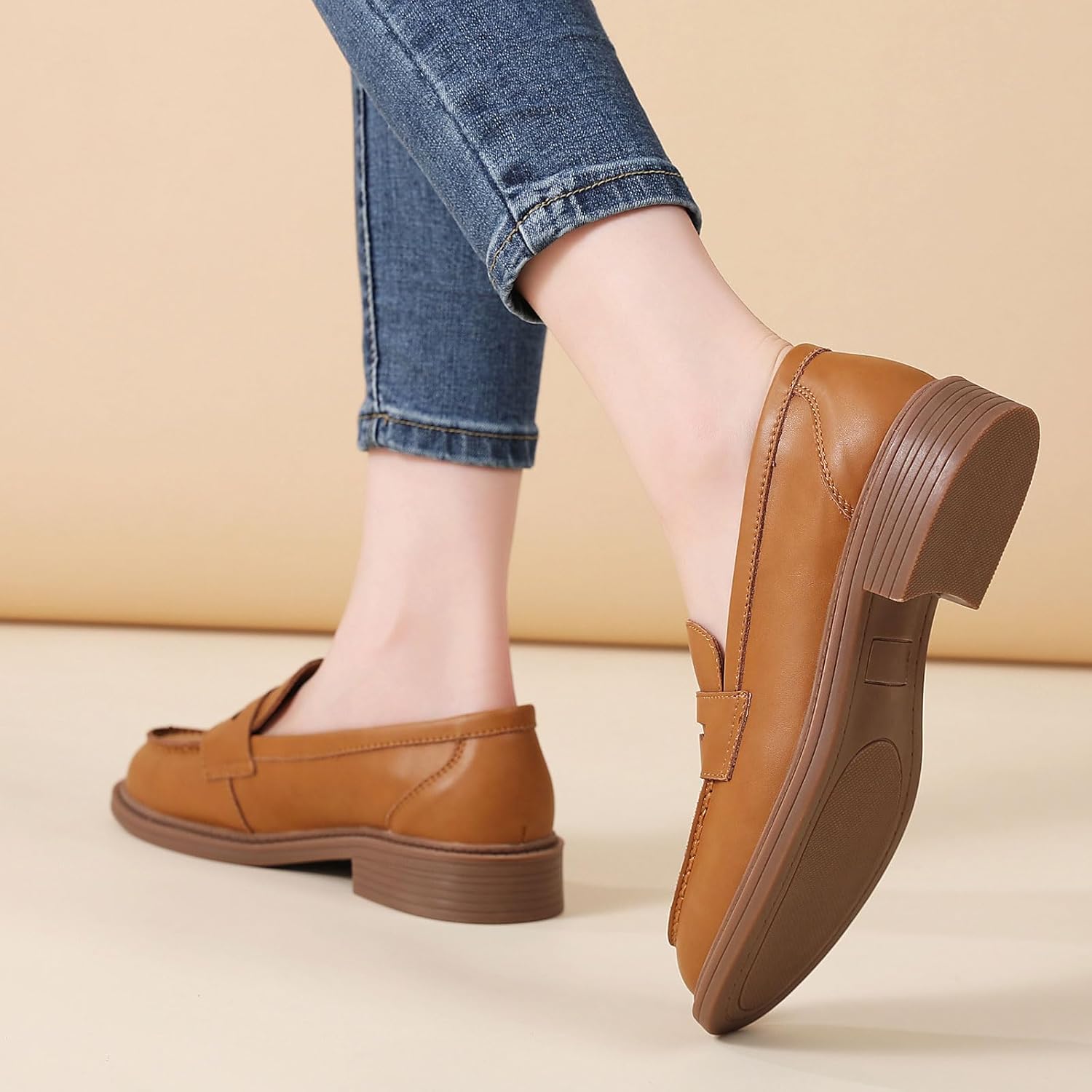 Penny Loafers for Women Non Slip Work Shoes for Women's Loafers & Slip-Ons Ladies Business Casual Shoes Driving Flats - Image 9