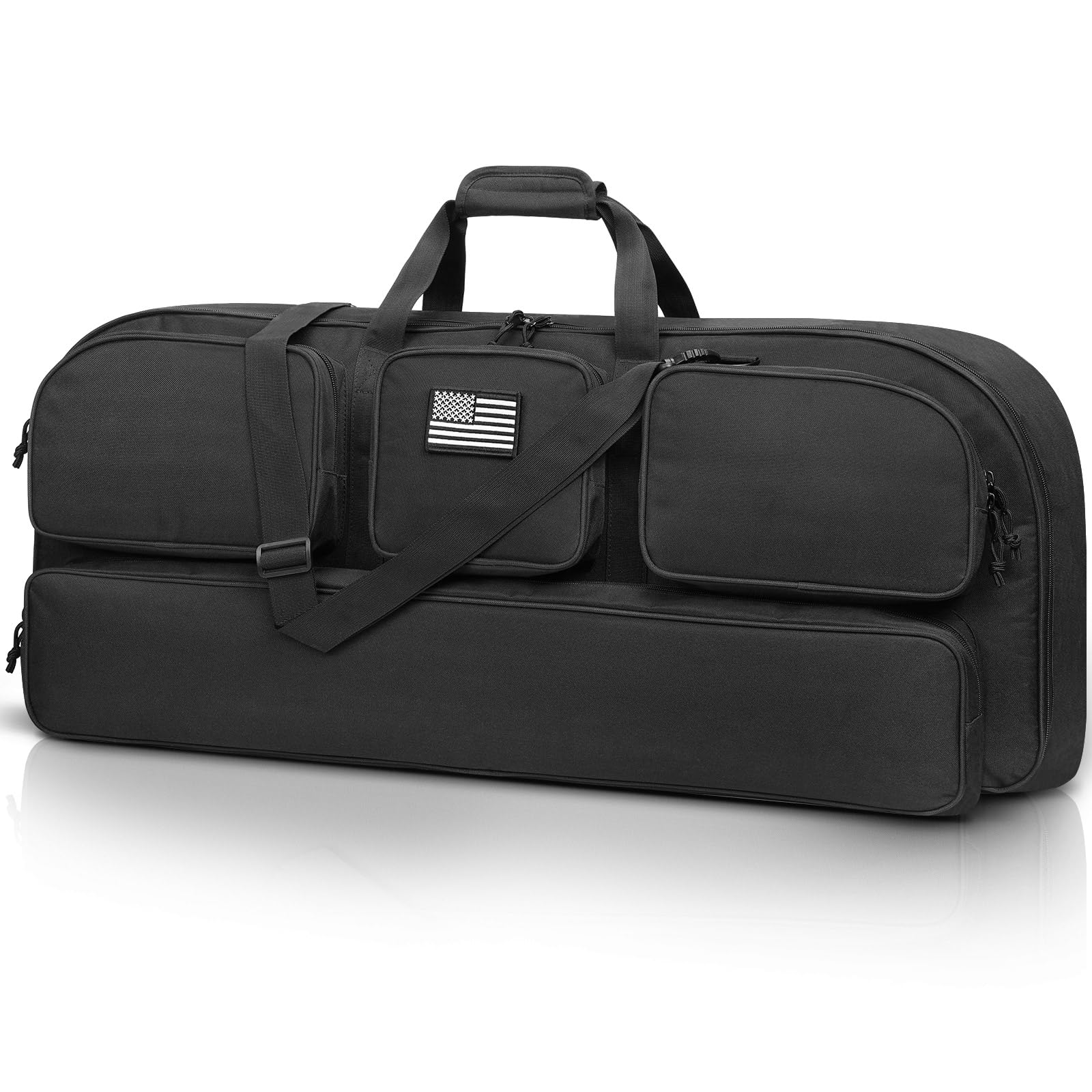 CVLIFE 37" Compound Bow Case, Bow Bag Soft Bow Case Compact Arrow Case with Thick Foam Padding, Includes Backpack Strap, Shoulder Straps Archery Bow Case with Arrow Pocket for Gear Protection, Camo