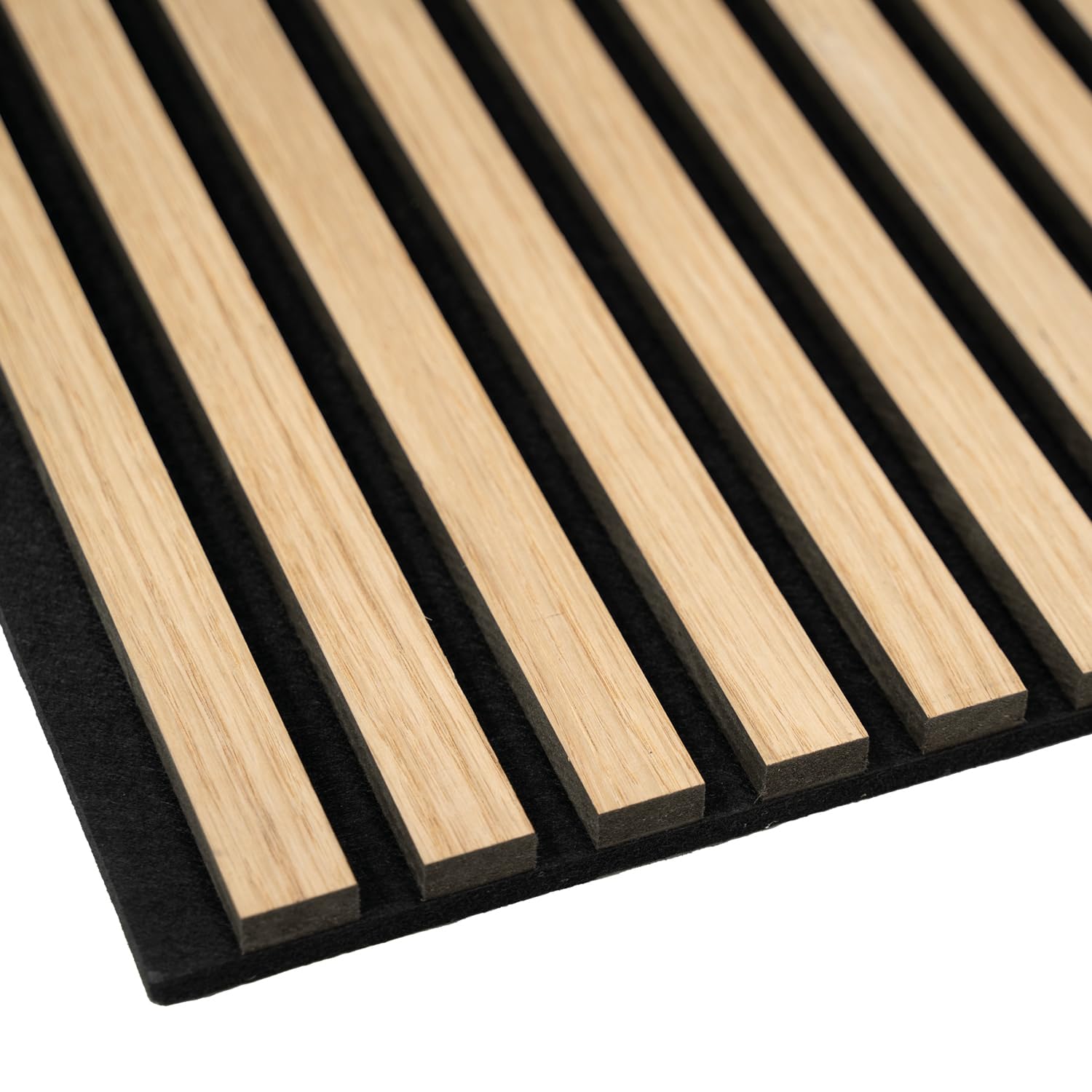 KAISER plastic® Akustikpaneele | Farbe: Eiche | Wandpaneele in verschiedenen Formaten | Deko Wohnzimmer | Wanddeko in Holz | Akustik Paneele Wand | Lamellenwand (240 x 60 cm - 2STK.)