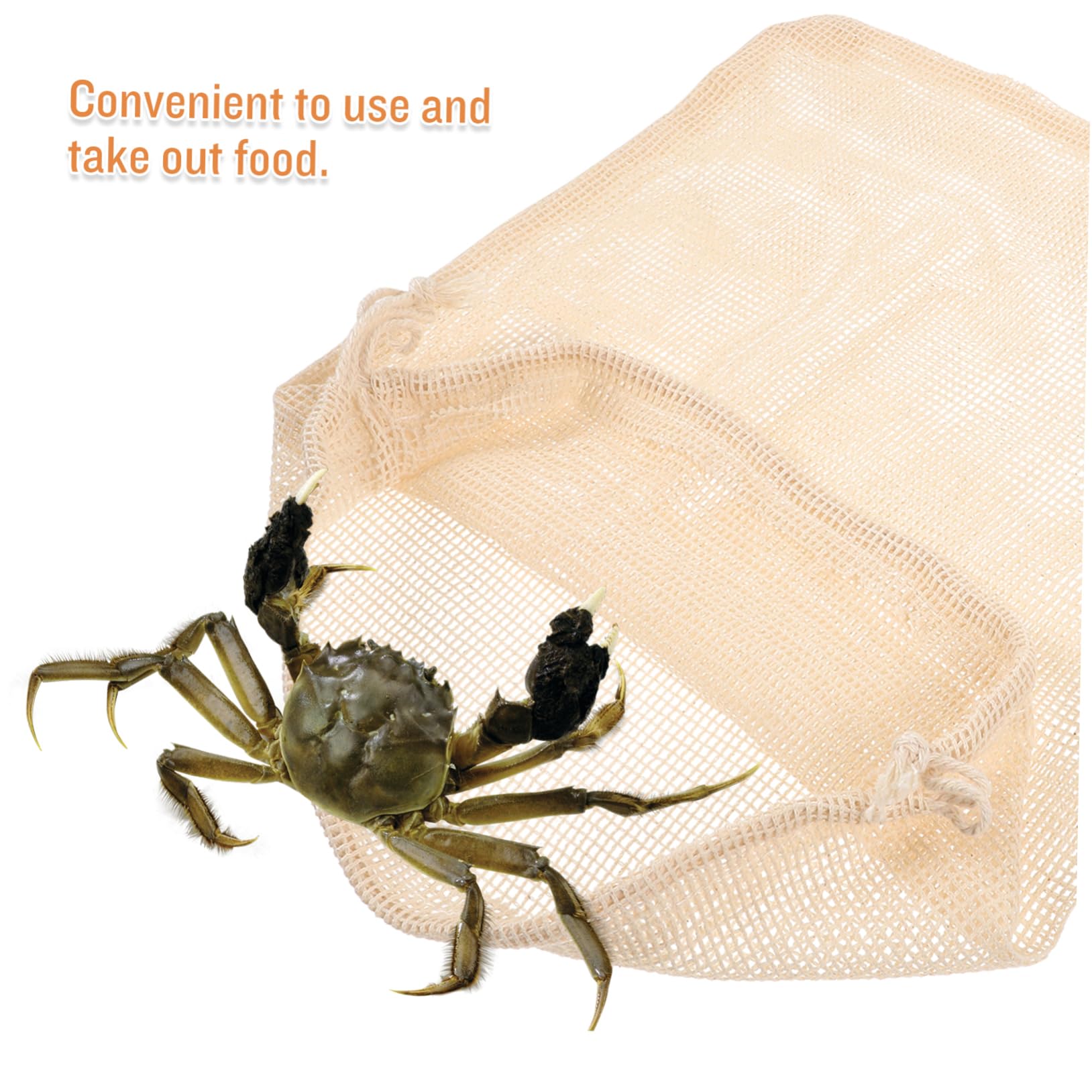 MUCKLILY 4pcs Reusable Seafood Boil Bags Steaming Bags for Optimal Cooking of Crab Shrimp and Clams Thread Material Design for Easy Boiling