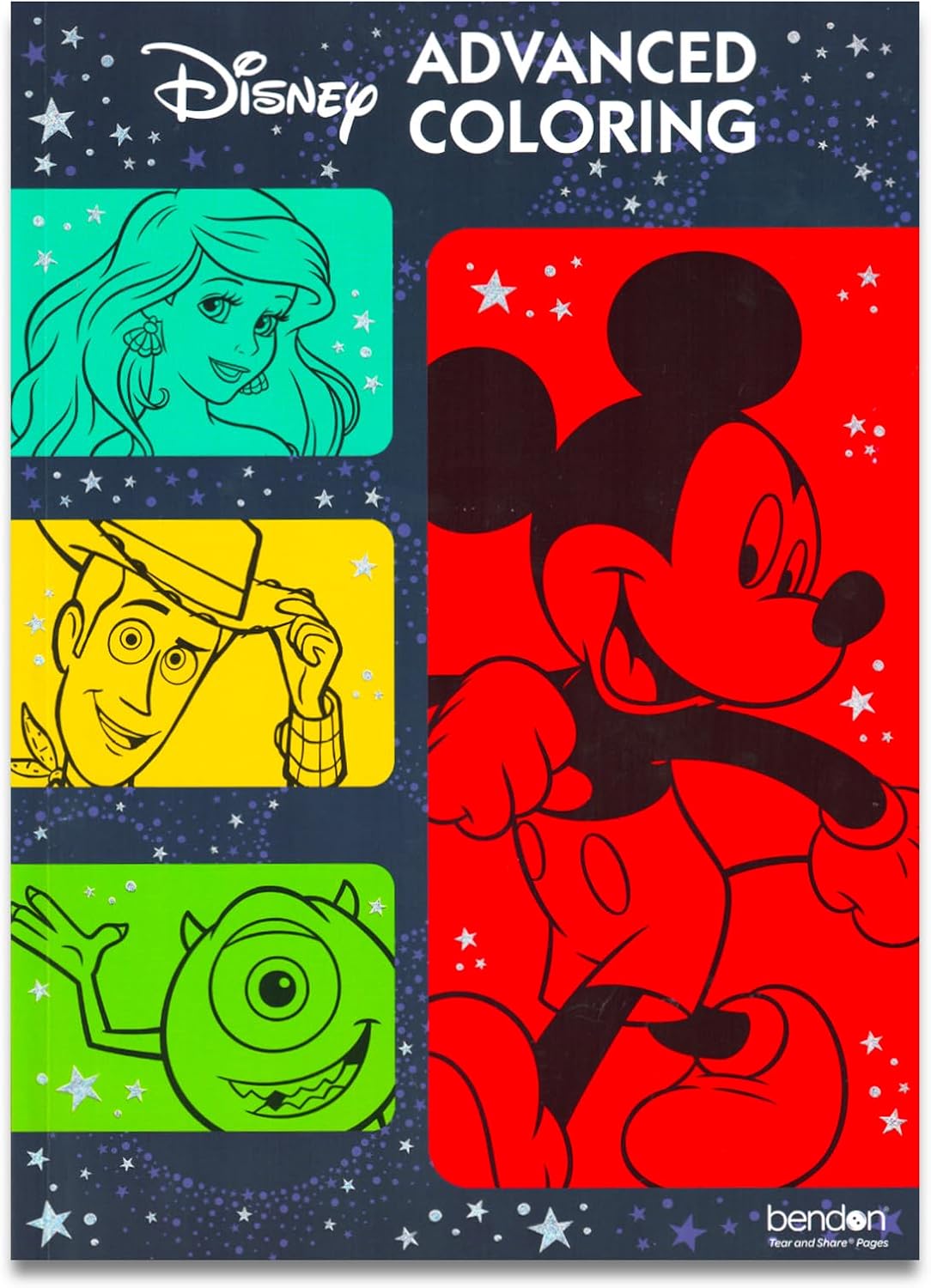 Disney Advanced Coloring Book Set for Teens, Adults - Mickey Mouse Memories Coloring Activity Book Bundle with Colored Pencils, Bookmark (Adult Relaxation)