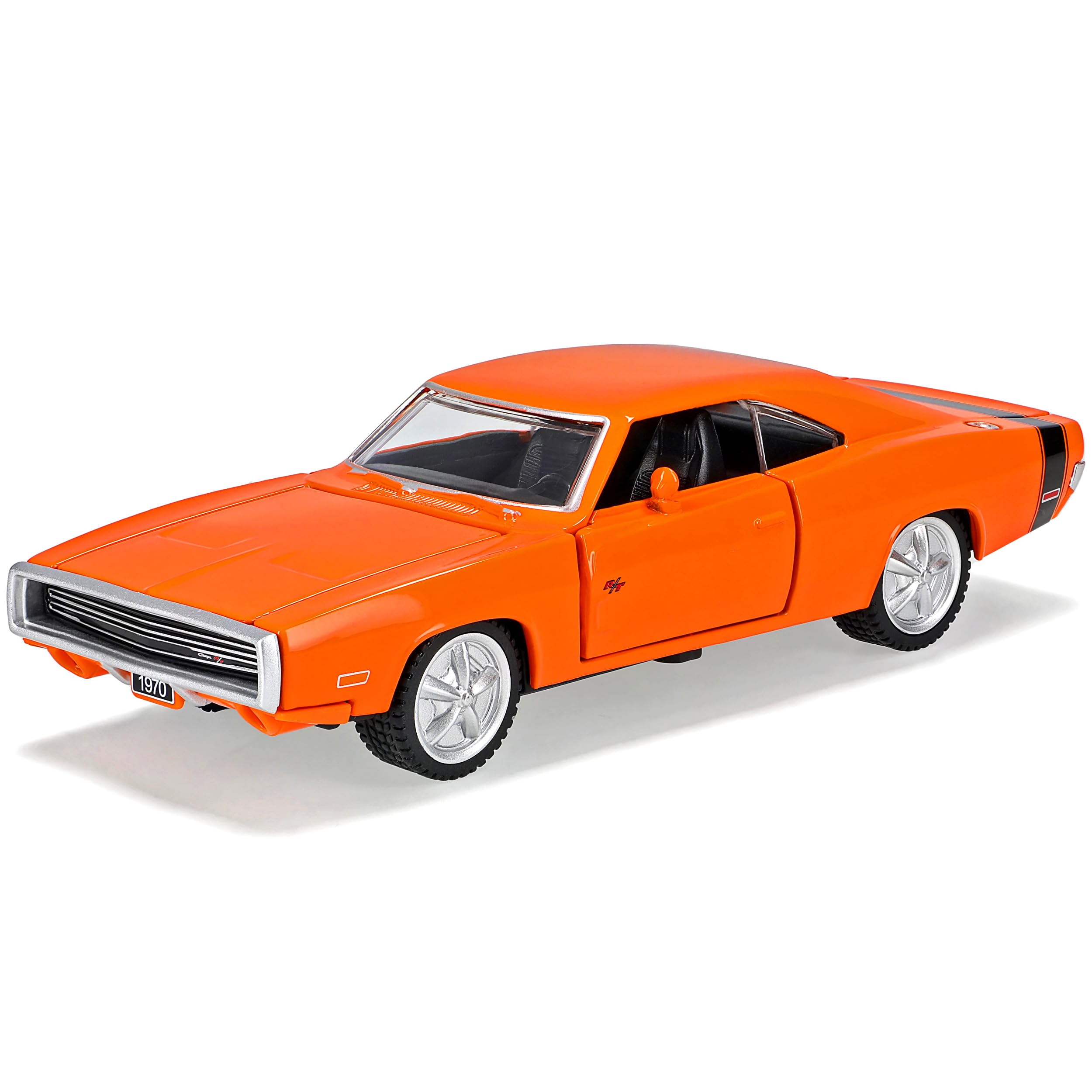Generisch Dodge Charger R/T 1970 Orange mit Licht und Sound bekannt aus Dukes*Hazard EIN Duke kommt selten allein 1/32 Modell Auto