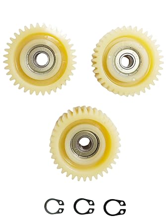 3-Piece Set of 36T 47.5mm Diameter Nylon Motor Gears with Bearings. Nylon Planetary Gear Flywheel Replacement for 500W-1000W Left-Outlet Hub Motors, E-Mountain Bikes, Folding Bikes, and Mopeds