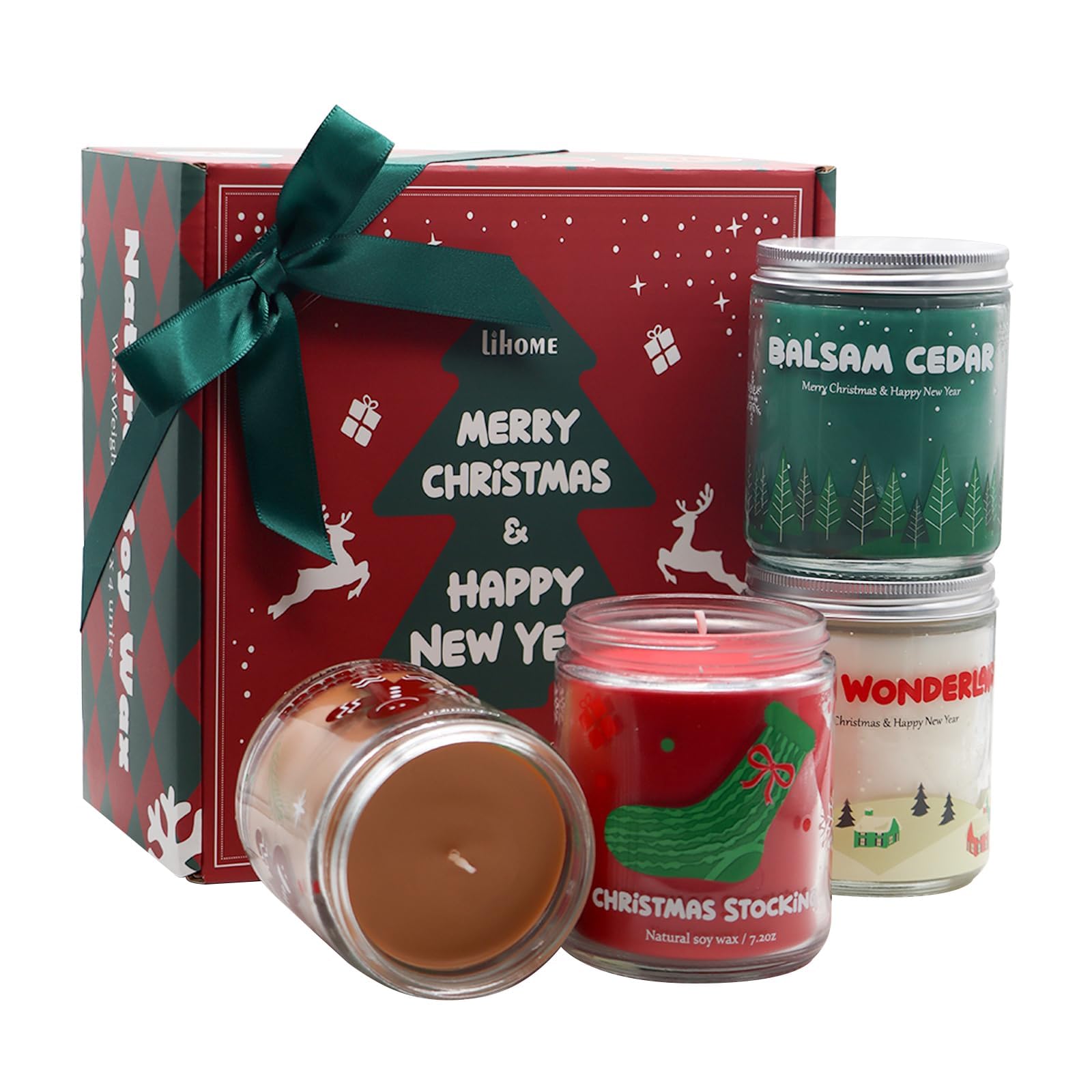 Lihome Christmas Candles 4-Pack