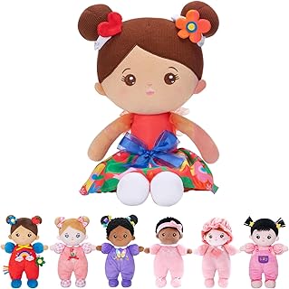 OUOZZZ Soft Baby Doll for Girls - First hispanic Baby Doll Plush Rag Latino Doll Sleeping Cuddle Buddy Brown Skin Doll Toy...