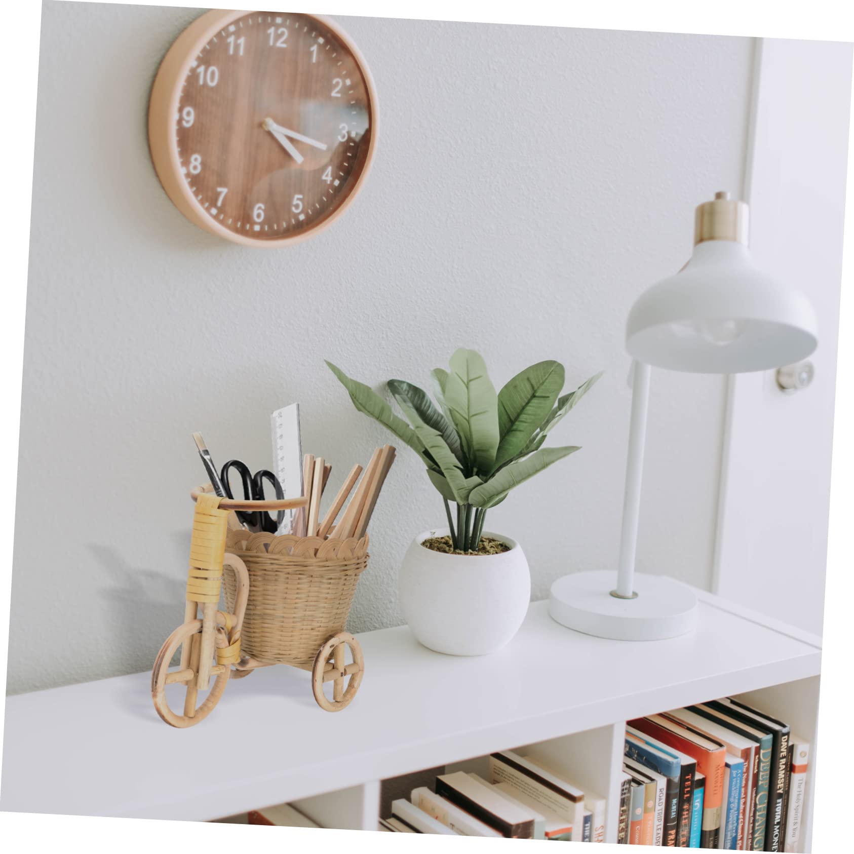 ABOOFAN 2 Stück Woven Pen Tricycle Organizer aus Natürlichem Dekorative Aufbewahrungskorb für Blumen Stifte und Kleine Gegenstände für Rustikale und Moderne Einrichtungsstile