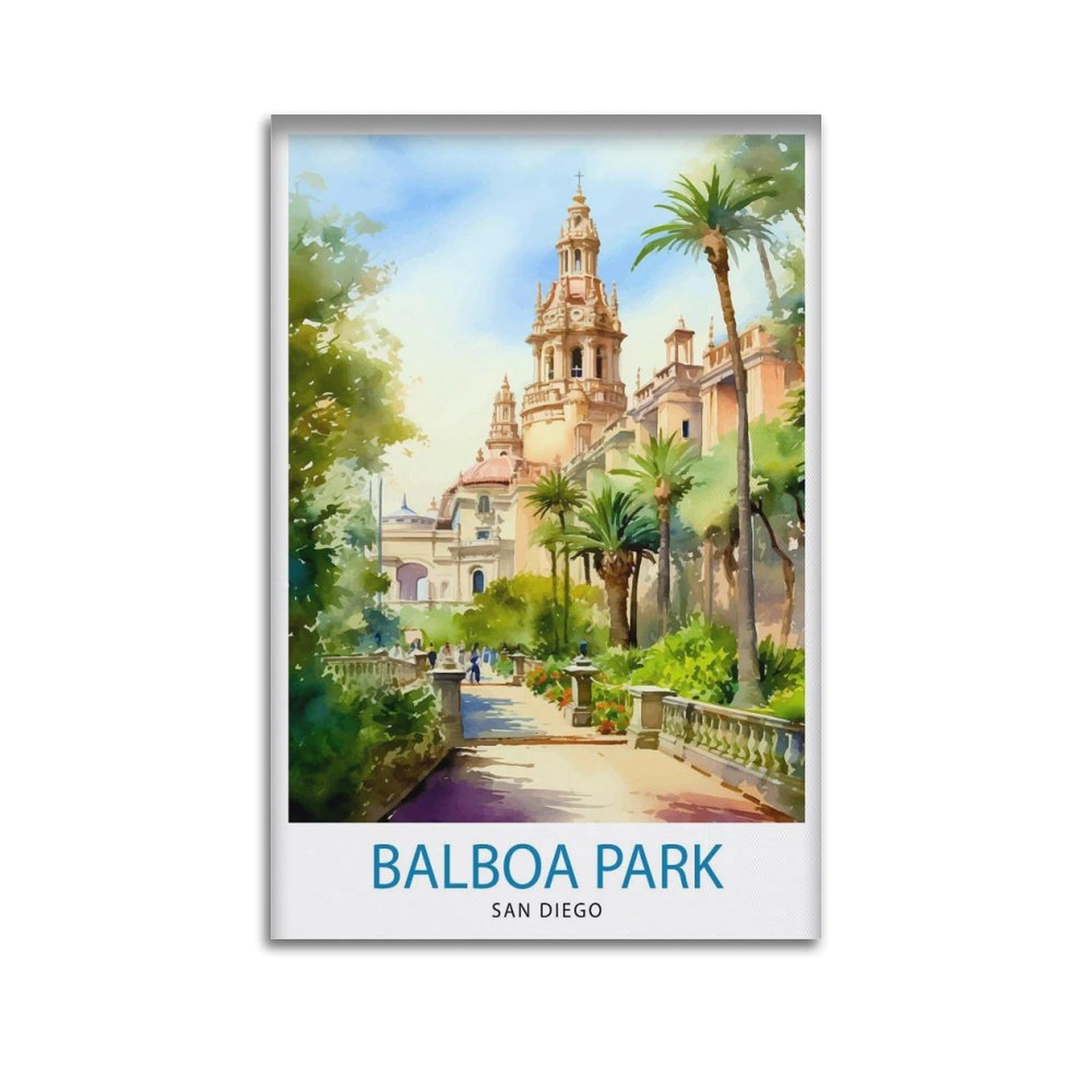 xiaoxiaoshen Balboa Park California Travel Home Gift_5 Canvas Poster Wall Art Prints Room Aesthetic Murals Bedroom And Living Decorations 24x36inch(60x90cm)