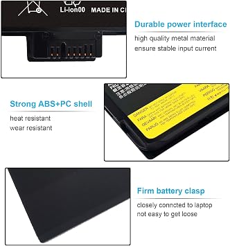 01AV423 SB10K97580 61 External Laptop Battery for Lenovo ThinkPad T470 T480 T570 T580 A475 A485 P51S P52S 01AV422 SB10K97579 01AV424 SB10K97581 01AV452 SB10K97597 01AV490 4X50M08810 11.4V 24Wh