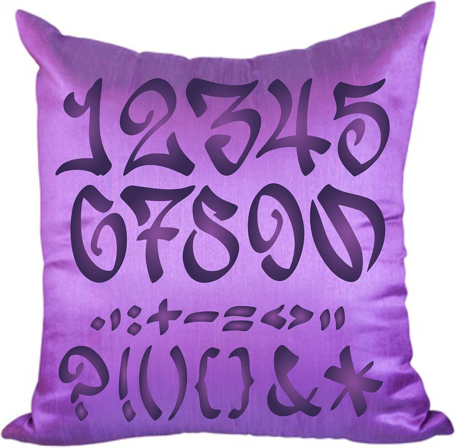 3.5inch Graffiti Numbers Stencil, 12 x 12 inch (L) - Street Graffiti Numbers Punctuation Stencils by CRAFT KREATIVELY