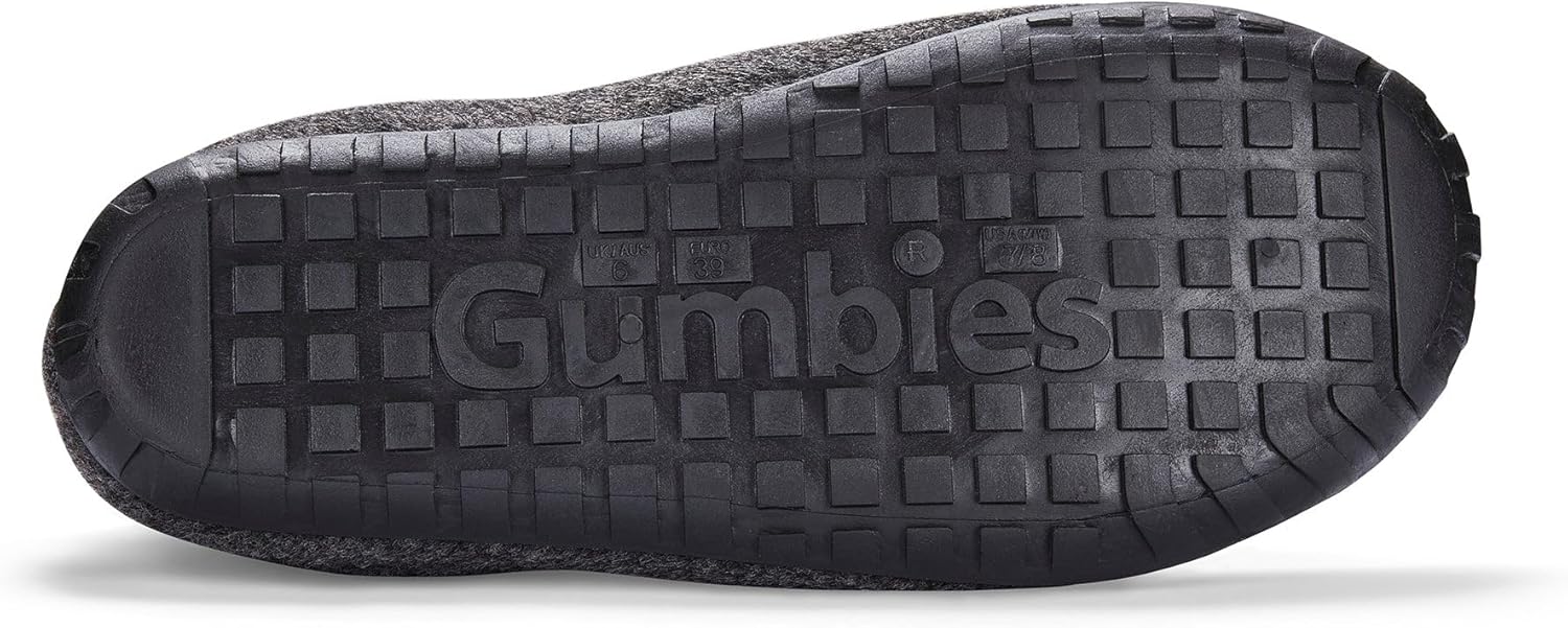 Gumbies Brumby Boot Slippers for Indoors and Outdoors, Eco-friendly Felt Uppers, Elasticated Sides, Recycled Rubber Outsoles - Comfort Guaranteed