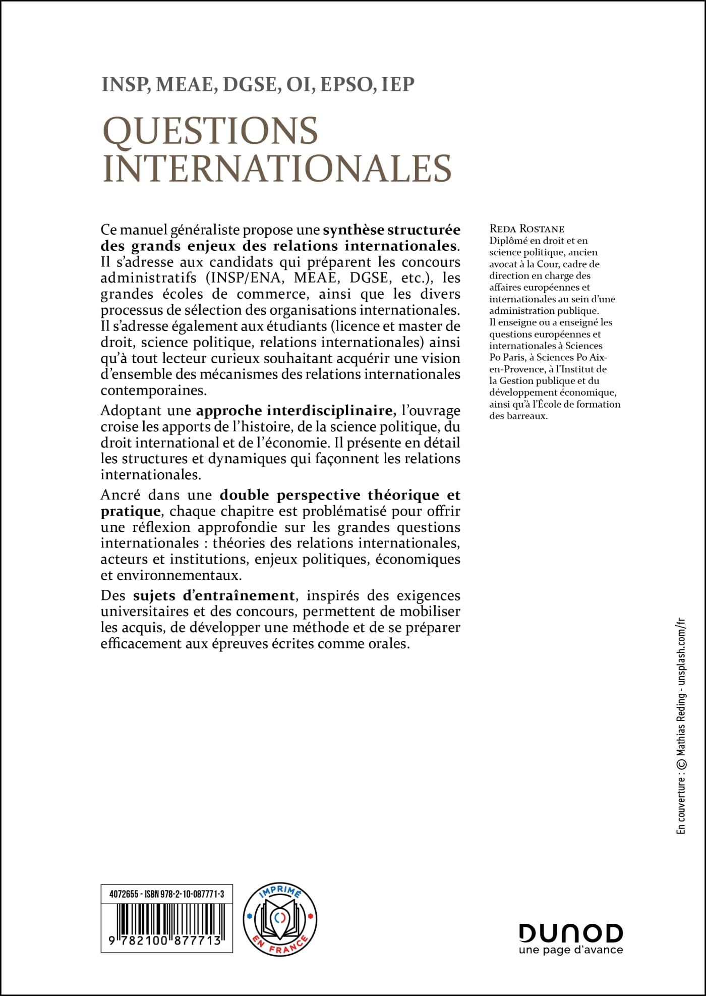 Questions internationales: INSP, INET, IEP, ONU