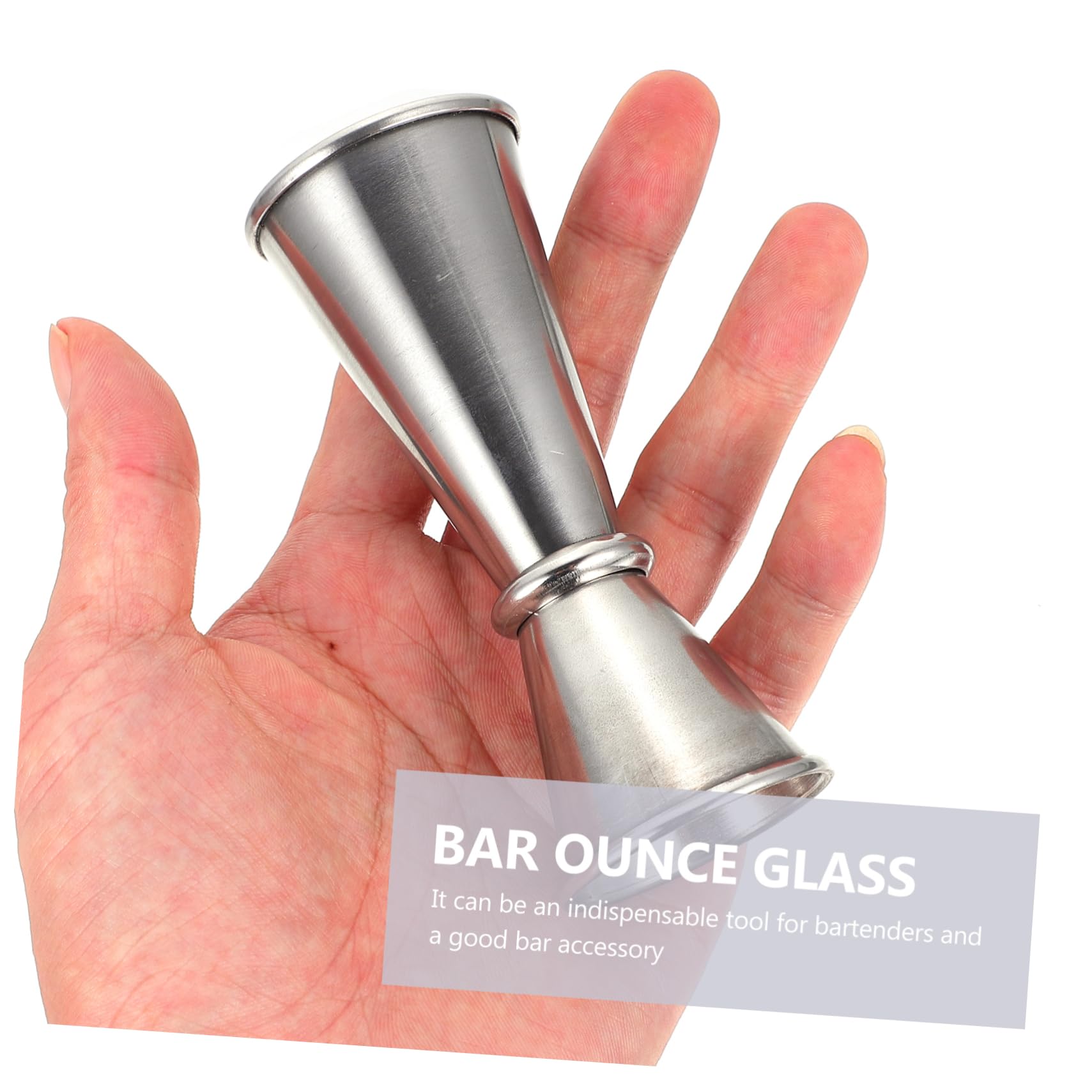 Garneck Cocktail Jigger Set 3pcs Stainless Steel Measuring Cups Ounce Jigger for Bars Restaurants and Home