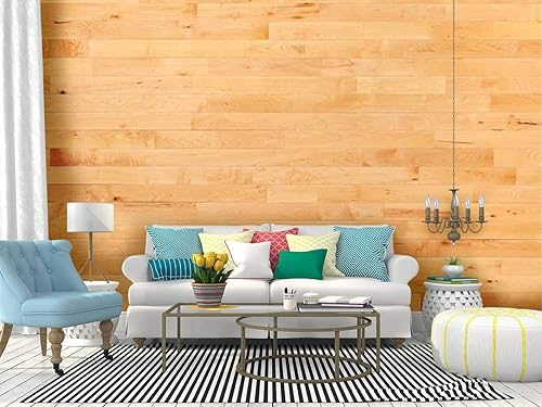 Miniatura 3 de Papel pintado de madera dura para cancha de baloncesto visto desde arriba del gimnasio, papel tapiz de pared autoadhesivo autoadhesivo para despegar