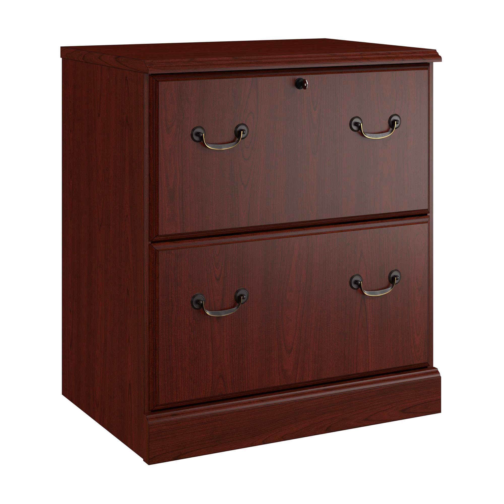 Bush Business Furniture Arlington 2 Drawer Lateral File Cabinet in Harvest Cherry, Letter, Legal, A4-Size Document Storage for Home and Professional Office
