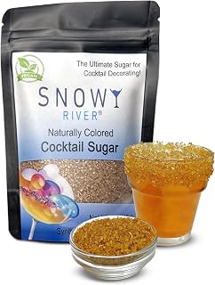 Snowy River Copper, Cocktail & Margarita Sugar Rimmer - Vibrant Color Glass Rimming Sugar with Medium Crystal Texture - 4oz