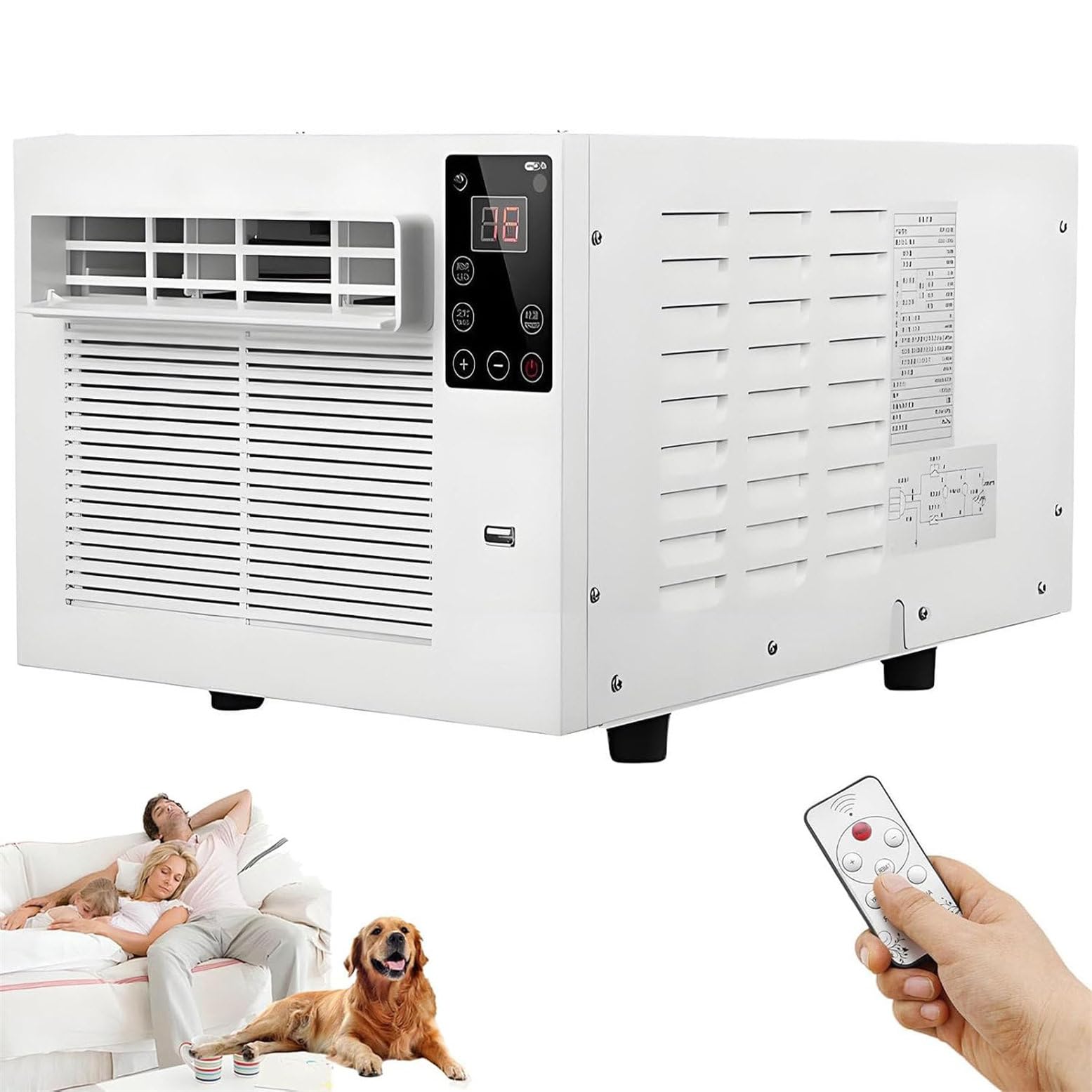 GYQSSD Portable Air Conditioner, Fast Cooling Air Conditioners Dehumidifier, Freestanding Mini AC Unit for Bedroom, Kitchen, Rental House, Dormitory, and Mosquitos Net Areas