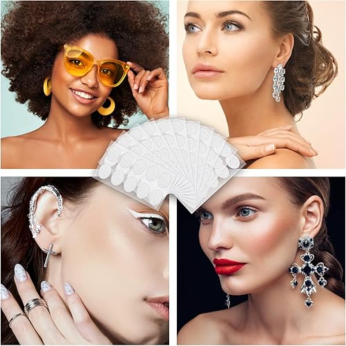 Miniatura 7 de 300 parches de soporte para lóbulos de aretes, parches de orejas pesados, estabilizadores de aretes grandes, adhesivos transparentes para aretes,