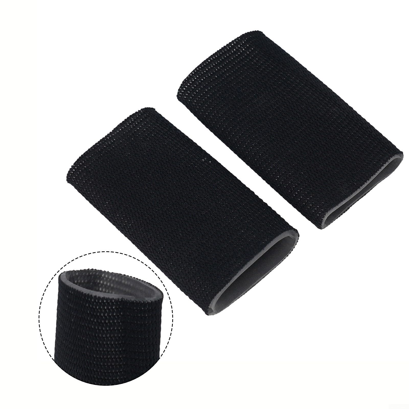 Lot de 2 manchons en gel pour patins à roulettes et patinage sur glace, soutien doux et confortable pour la protection de la cheville (noir)