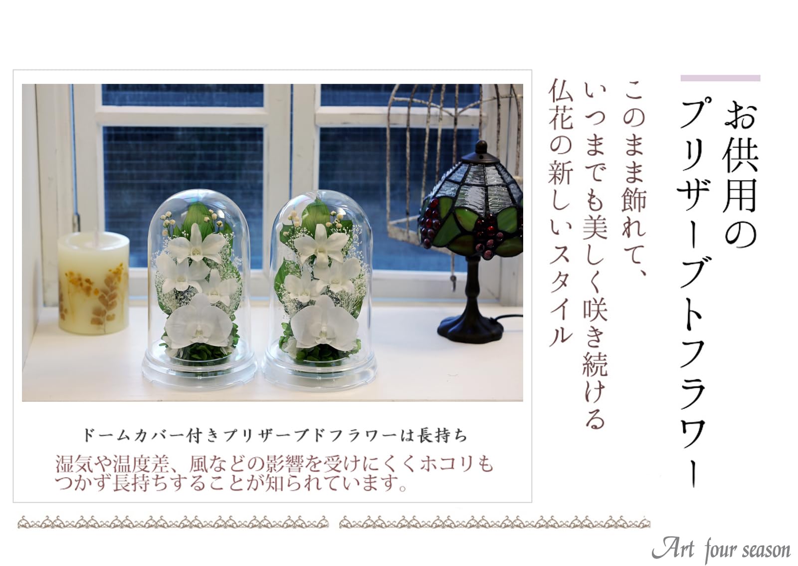 Amazon｜アートフォーシーズン 胡蝶蘭デンファレドーム 対デザインSET