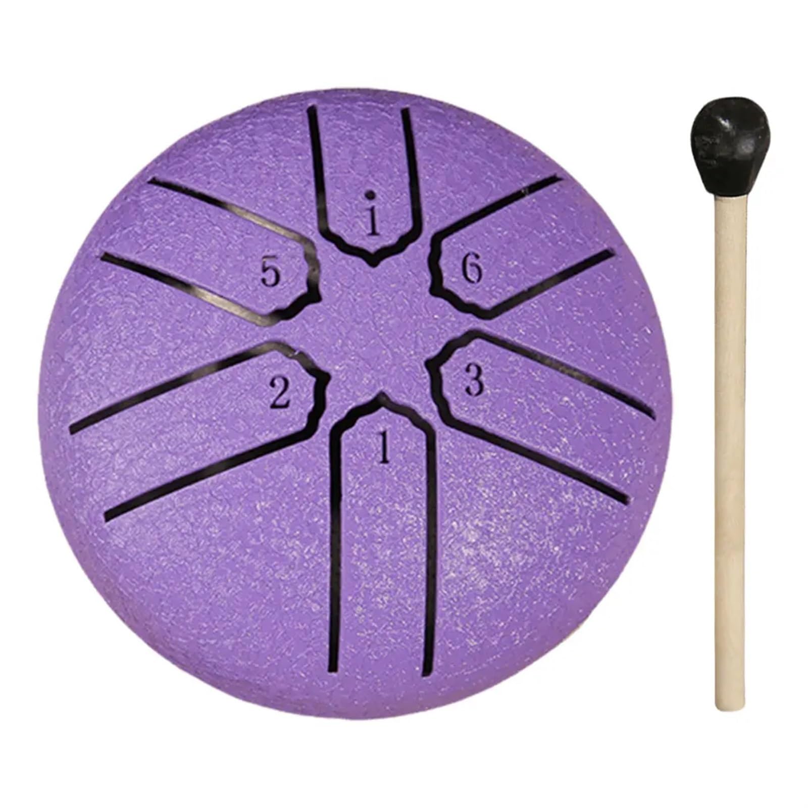 3 Zoll 6 Noten Regentrommel for draußen Regentrommel Instrument Mini Handpan Trommel Outdoor Regentrommel for Yoga Meditation für Liederabende, Konzerte(Purple)
