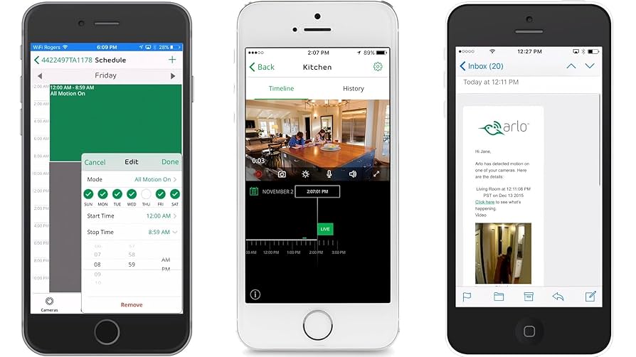 NETGEAR Arlo Q HDホームカメラ 1080p NETGEAR Arlo Q - 1080p HD Security Camera with Audio and
