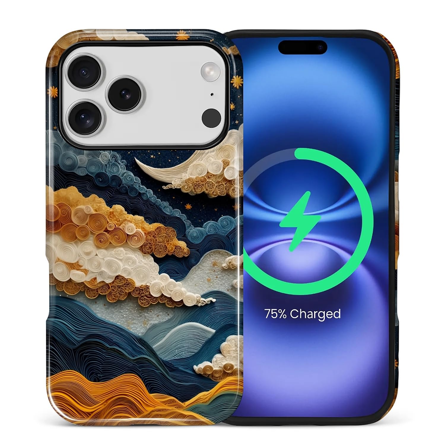 Magnetic Case for iPhone 17 Pro Compatible with Magsafe PC Hard Shell Silicone Inner Bumper Anti-Scratch Full-Body Cover