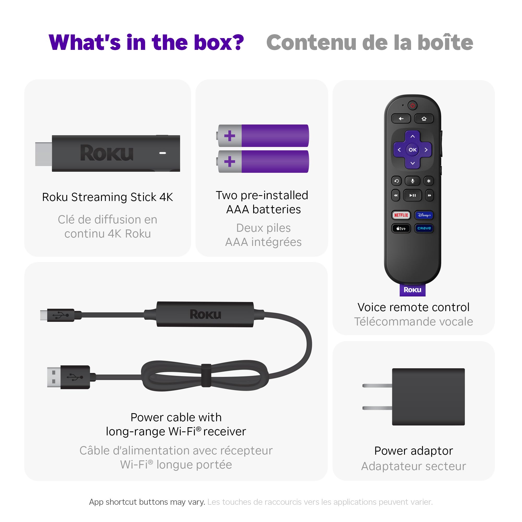 Roku Streaming Stick 4K 2022 (Official Manufacturer Product) | Streaming Device 4K/HDR/Dolby Vision with Voice Remote with TV Controls and Long-Range Wi-Fi