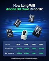 Vista 11 de Anona Cámara interior 4K UHD con tarjeta SD de 64 GB, cámara de seguridad para mascotas/perros/bebé con aplicación de teléfono, inclinación