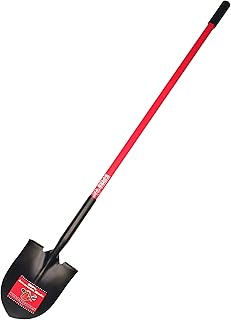Bully Tools 62510 14 Ga. Round Point Shovel.Â  Fiberglass Long Handle.