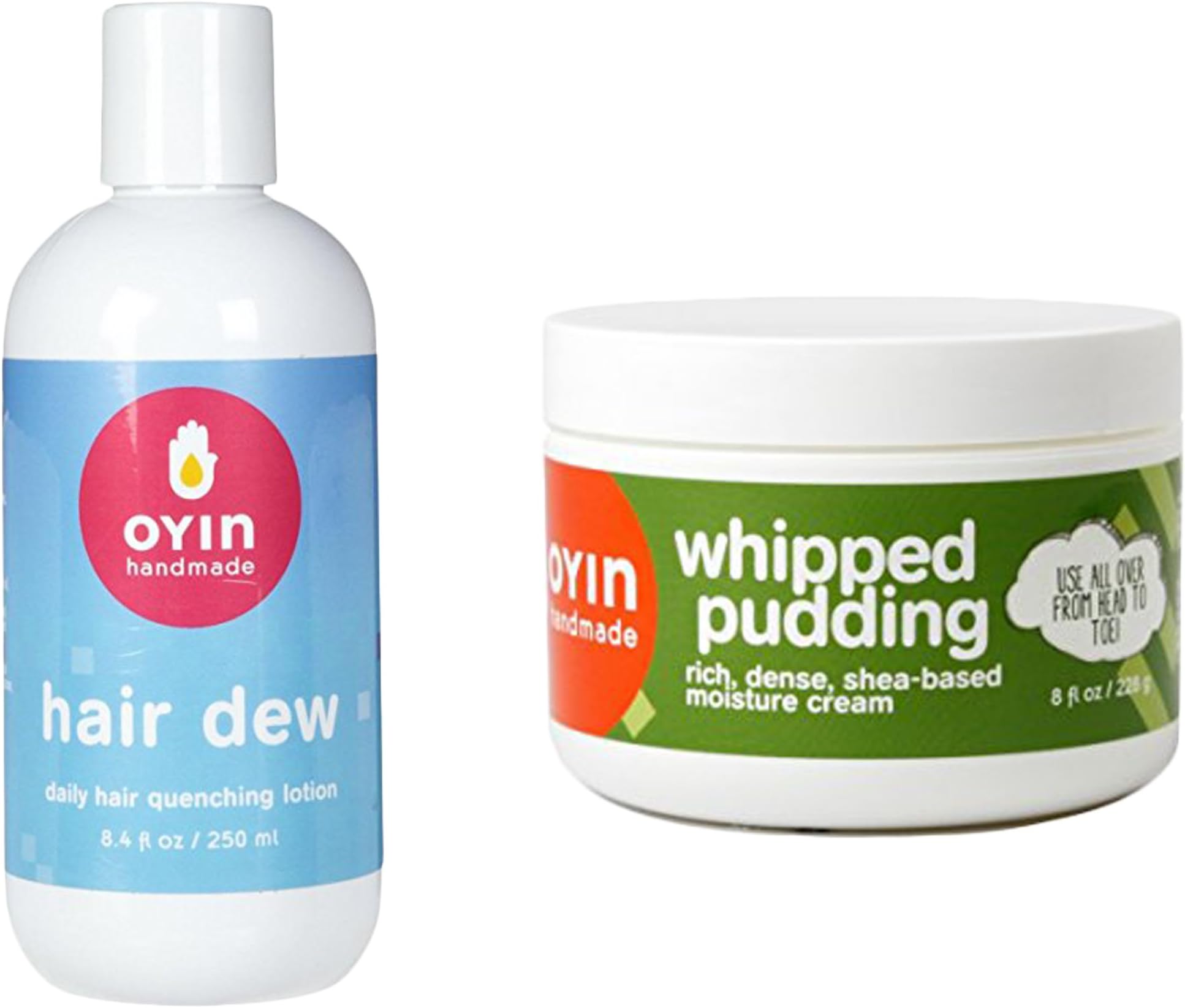 OYIN 8.4 oz. Hair Dew Daily Quenching Hair Lotion and OYIN 8 oz. Whipped Pudding Rich Dense Moisture Cream bundled by Maven Gifts