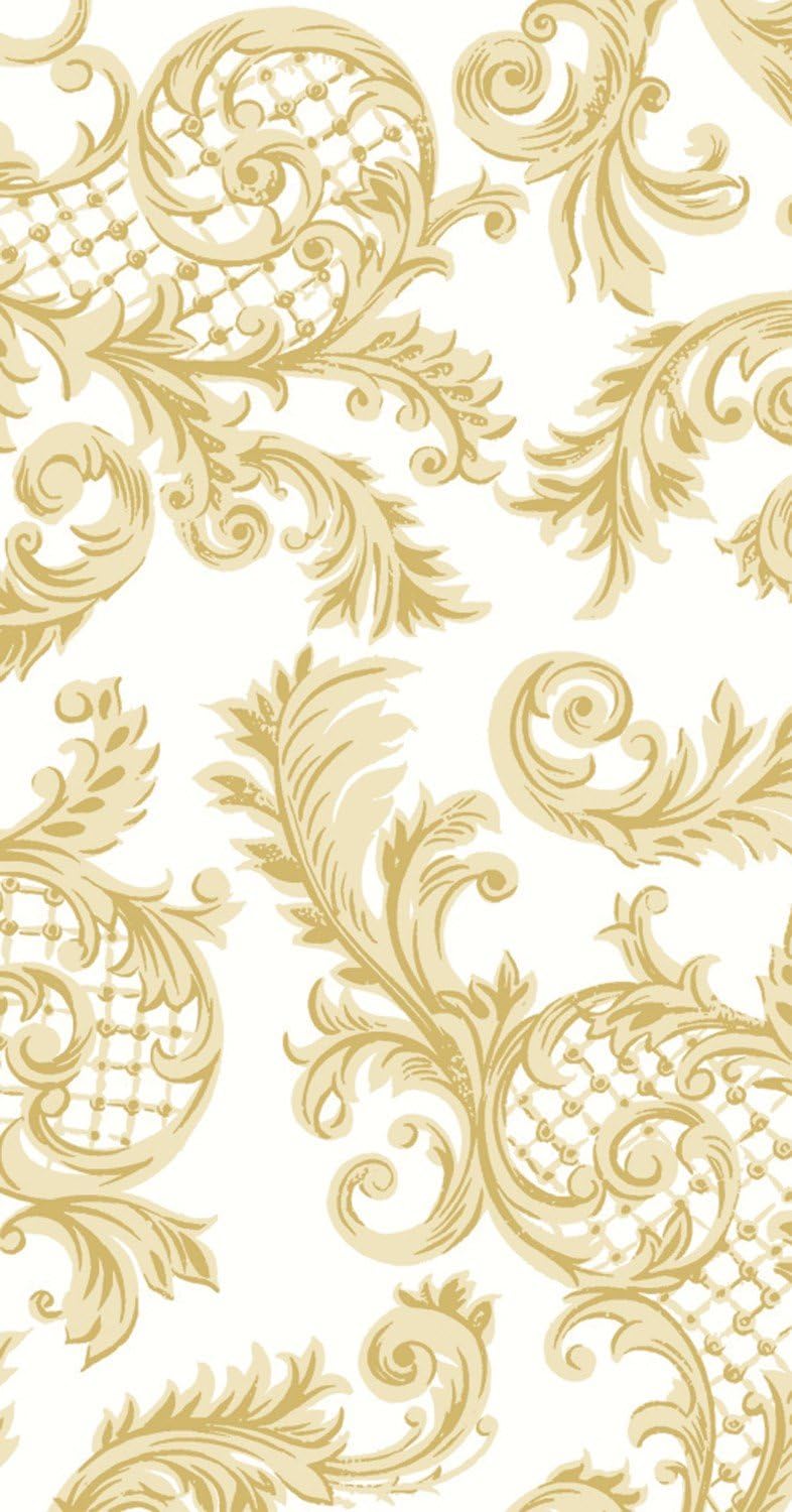 Ideal Home Range 16-Count 3-Ply Paper Guest Towel Napkins, Gold Sans Souci