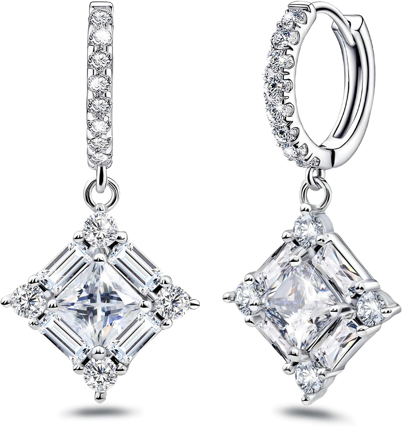 Zirconia Earrings Mia Sarine Sterling Silver Earrings Engagement