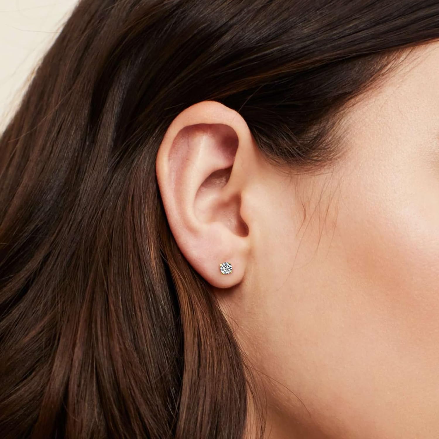 KRKC&CO Moissanite Earrings Studs, Luxury Birthday Wedding Gift for Women Mother, S925 Sterling Silver, 4-Prong, 0.6-3CT, D Color, VVS1, 14K White Sparkly Anniversary Jewelry - Image 2