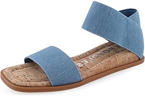 Bente Denim Flat Sandal for Women in Size 9