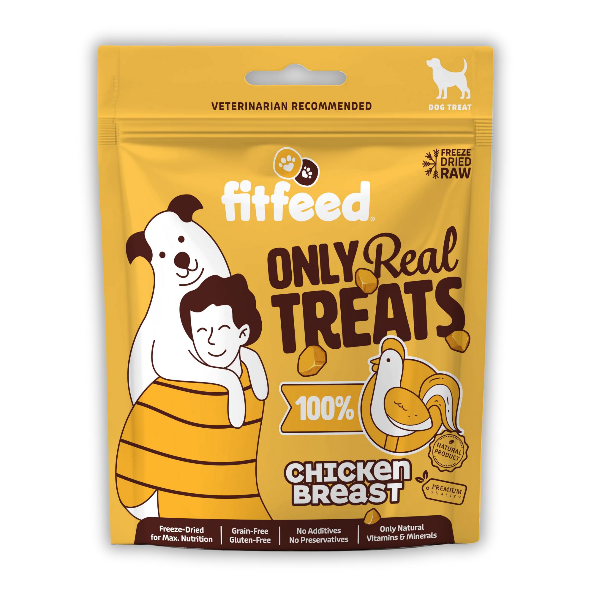 fitfeed Freeze-Dried Çiğ Tavuk Göğüs Köpek Ödül Maması 40g