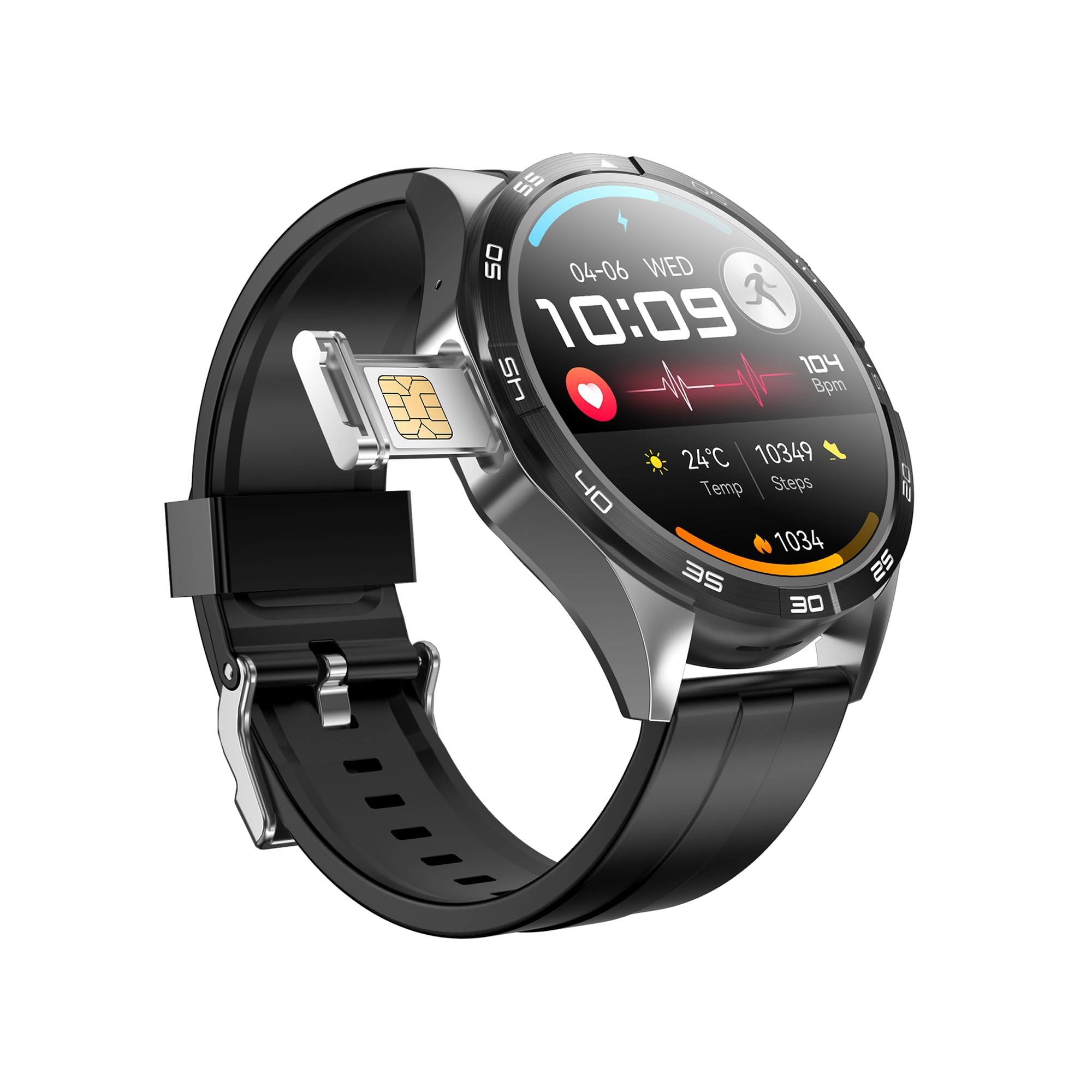 VG52 PRO (2025) srebrny, zegarek zdrowotny, smartwatch z funkcją telefonii, wyświetlacz AMOLED, wszechstronny, najlepszy model