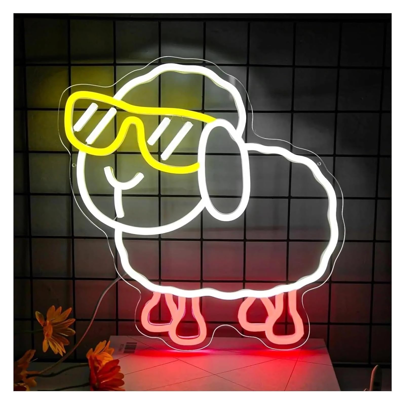 Enseigne lumineuse LED mouton néon variable veilleuse enfant - 6