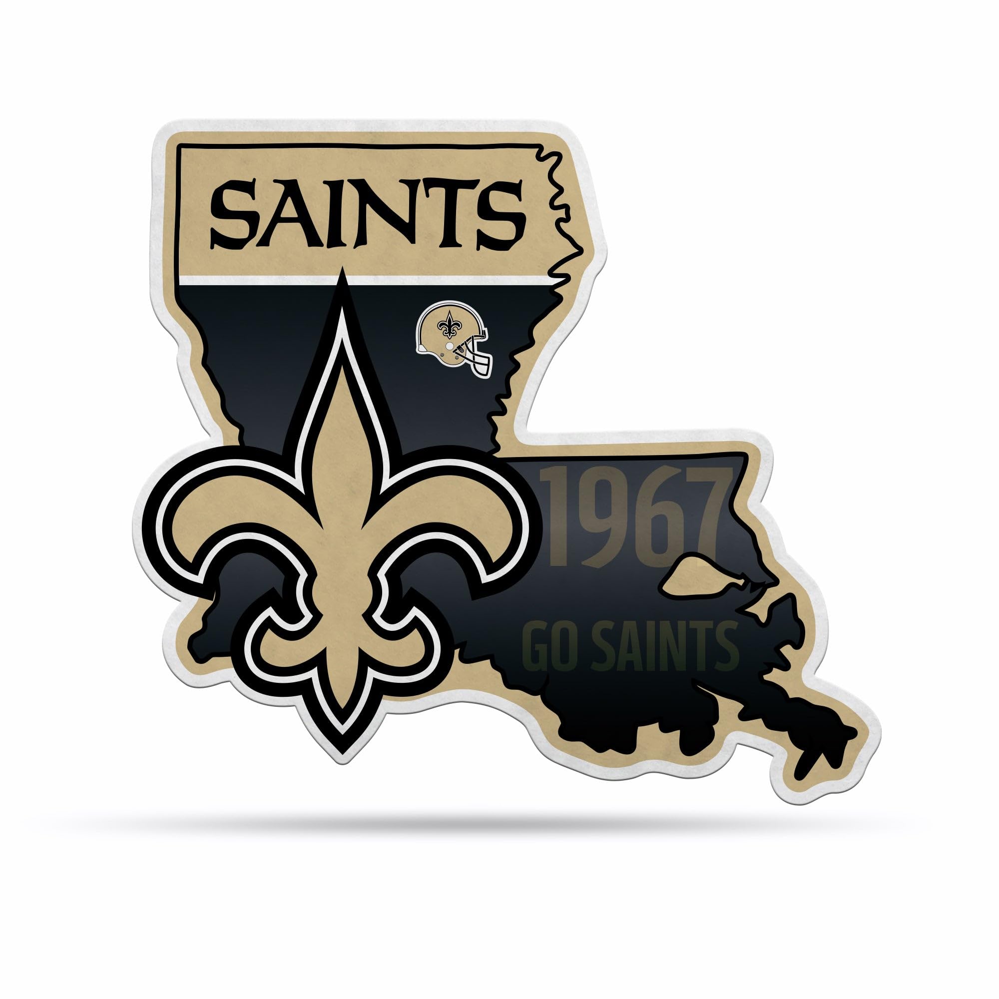 Rico Industries NFL Football State Shape Shape Cut Pennant - Home and Living Room Décor - Soft Felt EZ to Hang