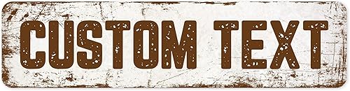 Miniatura 124 de Letrero Personalizado, Letrero de Calle Personalizado, 11 Colores de Fuente, 13 Estilos de Fuente, 4 Opciones de Agujeros, 22 Tamaños, 6x24 Madera