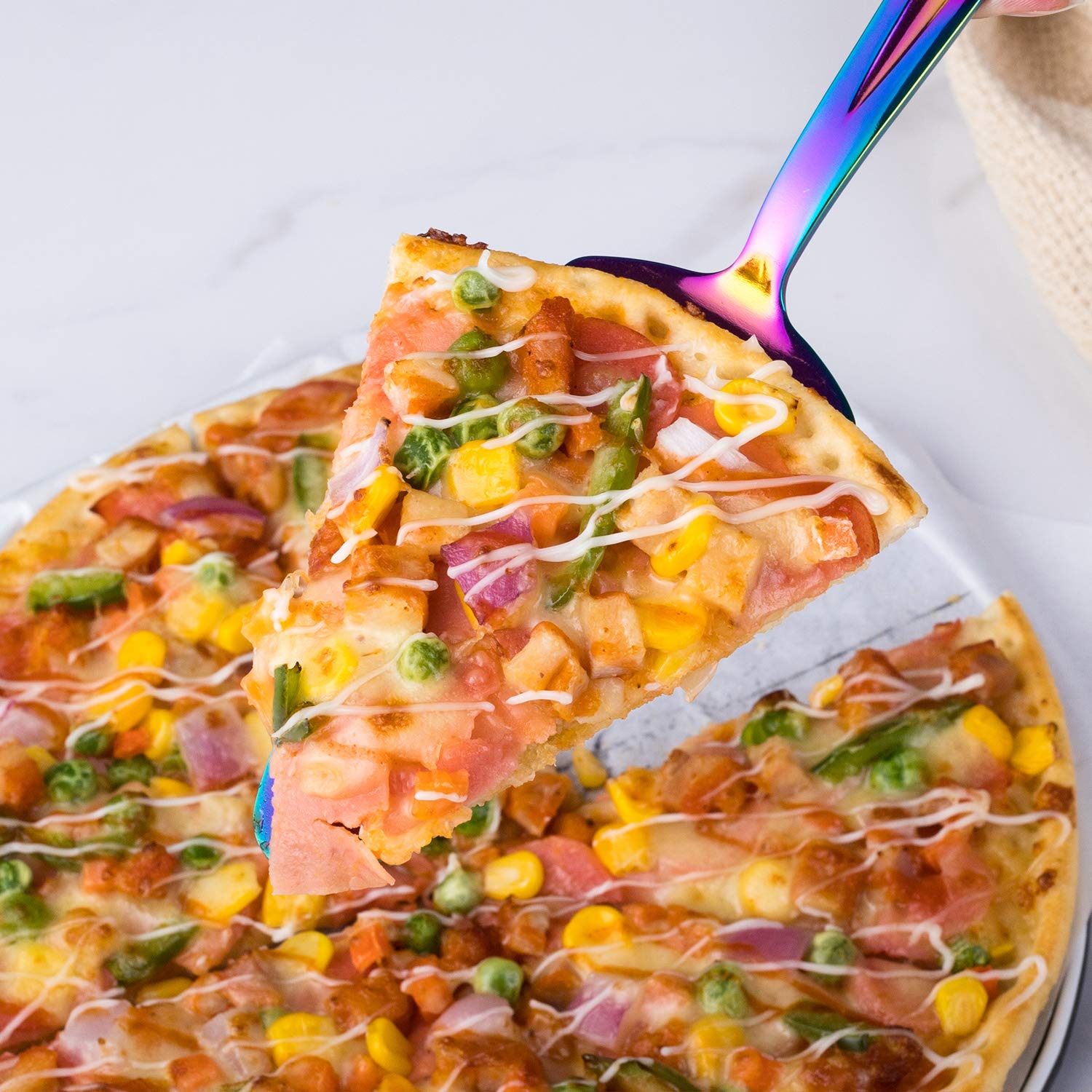 Küchengeräte Metall vergoldet Pizza Pie Server Kuchen Spatel Messer Set für die Küchengeräte Metall vergoldet Pizza Pie Server Kuchen Spatel Messer Set für die