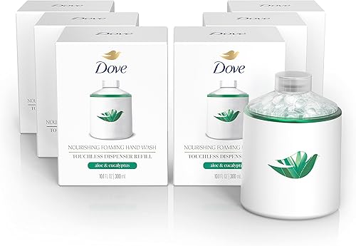 Miniatura 1 de Dove Jabón de manos espumoso nutritivo sin contacto, repuesto de dispensador hidratante de aloe y eucalipto para una nutrición duradera, paquete de