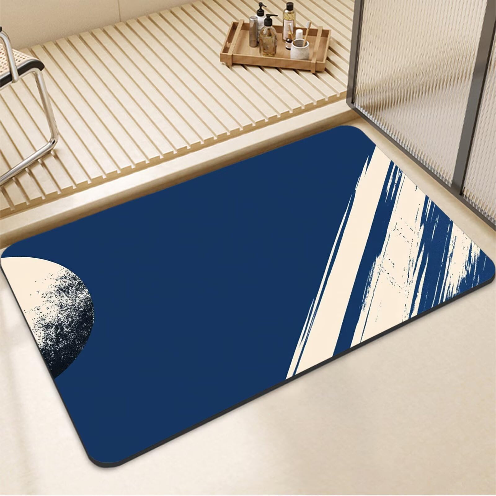 Tapis de douche lavable et doux Sunset pour un confort absolu