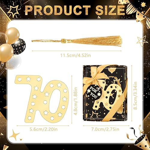 Vista 15 de 60 marcapáginas de 60 cumpleaños para fiesta de cumpleaños 60, recuerdos de fiesta de 60 años, recuerdos de boda, recuerdos, regalos de decoración