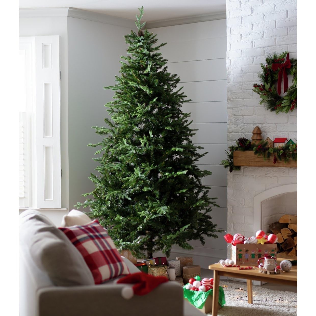 Green Habitat 8Ft Mixed Tip Natural Upswept Christmas Tree