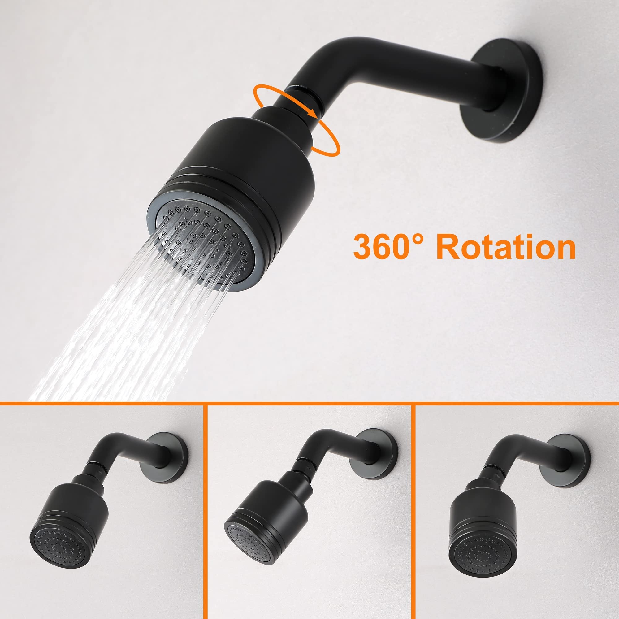 Set Doccia, Sistema Doccia a Incasso, Accessori Doccia, Miscelatore Doccia, Kit di Finitura Doccia monofunzione, rubinetti per Vasca con bilanciamento della Pressione e soffione a