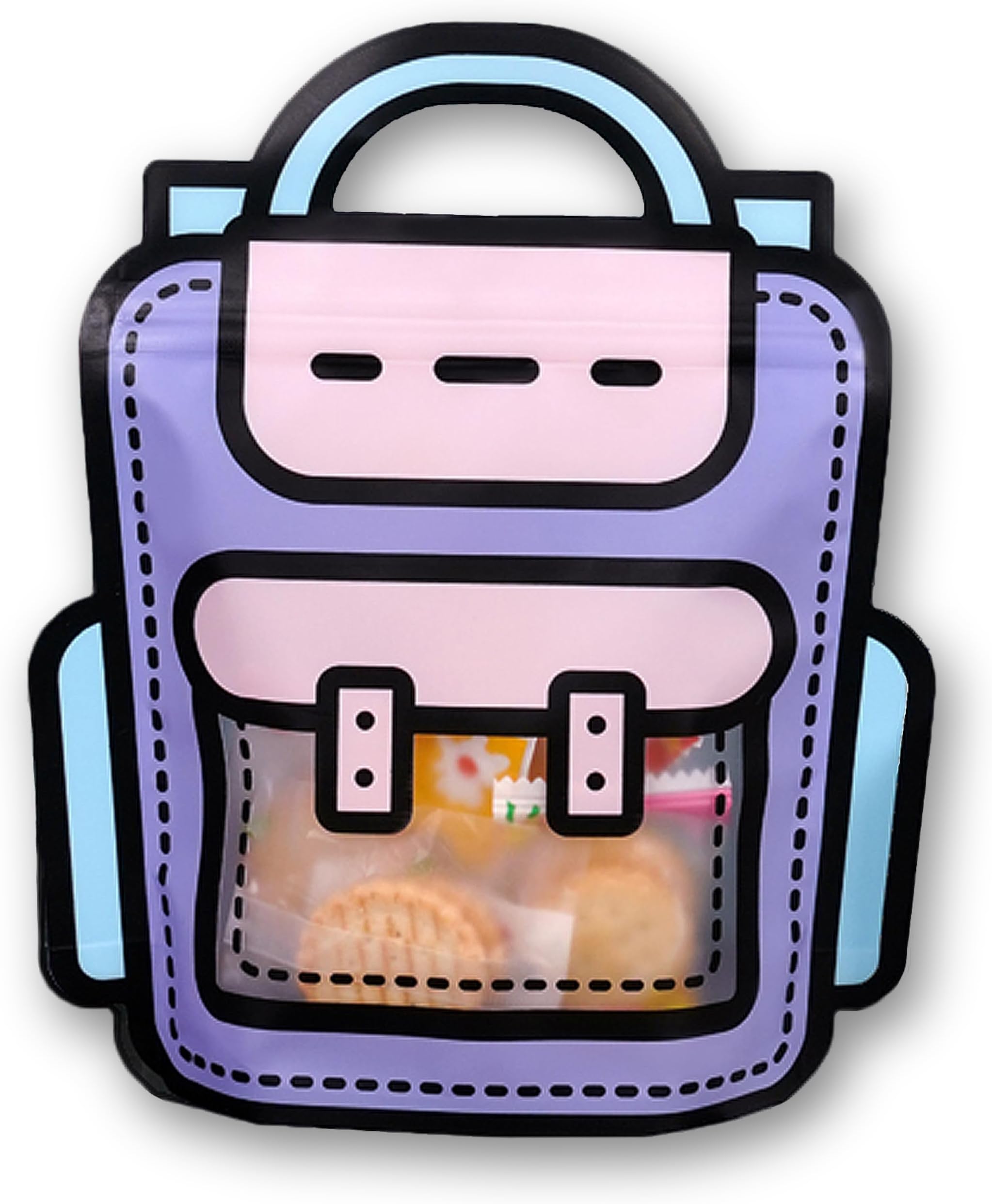 Trendybag Orange & Purple Goodie Bags - 20 Count Grip N' Seal Party Favor Bags