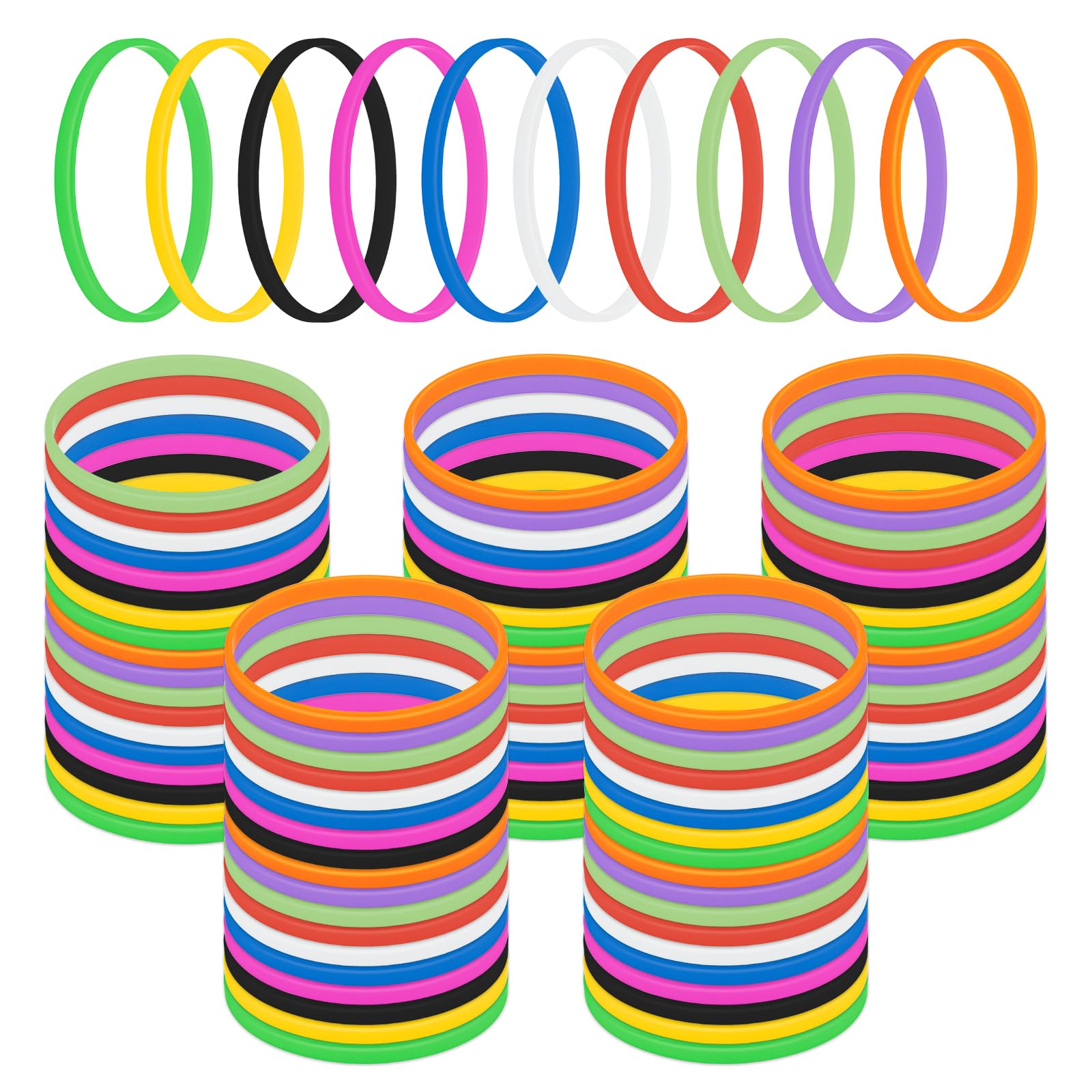 36 Braccialetti In Silicone Per Il 100° Giorno Di Scuola - Colorati Con Motivi (Libro, Stella, Lampadina) - Regalo Per Studenti - 5